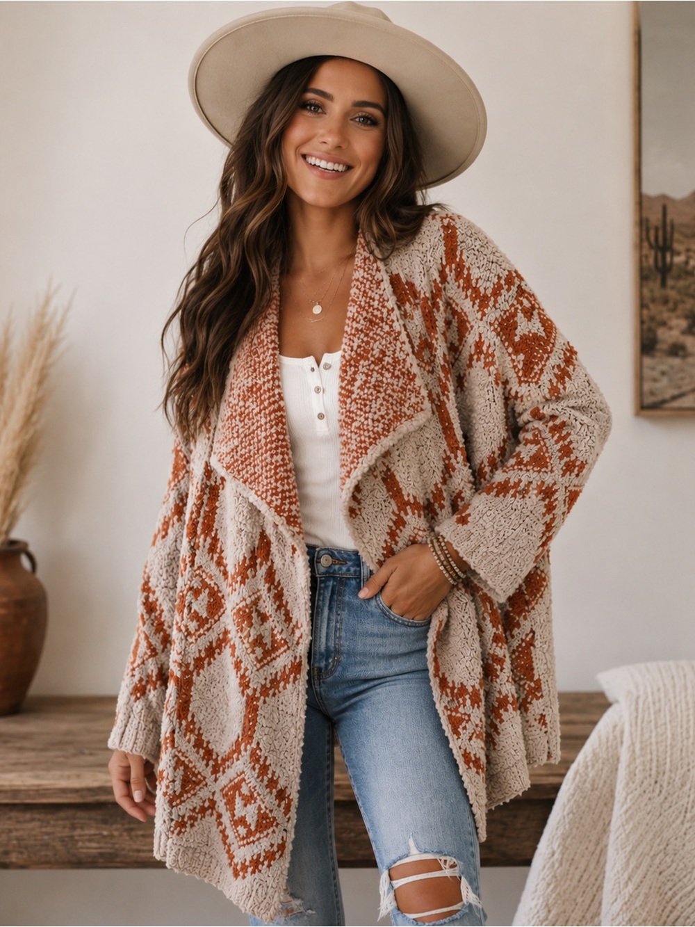 ✨NWT POL Oversized Aztec Cardigan Sweater